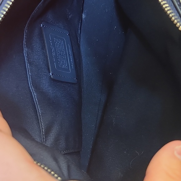 Coach Mia Shoulder Bag Pebble Leather In Navy Blue (Larger Version) - Picture 9 of 10